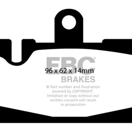 EBC 01-06 for Lexus LS430 4.3 Redstuff Rear Brake Pads (DP31397C) DP31397C