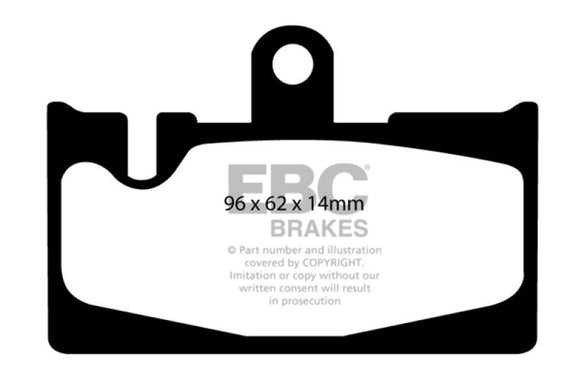 EBC 01-06 for Lexus LS430 4.3 Redstuff Rear Brake Pads (DP31397C) DP31397C