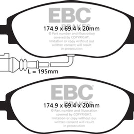 EBC Brakes DP32127C Redstuff Ceramic Low Dust Brake Pads DP32127C