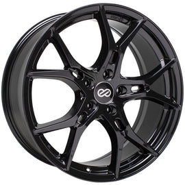 Enkei Vulcan 18x8 45mm Offset 5x112 Bolt 72.6mm Bore Gloss Black Wheel 517-880-4445BK