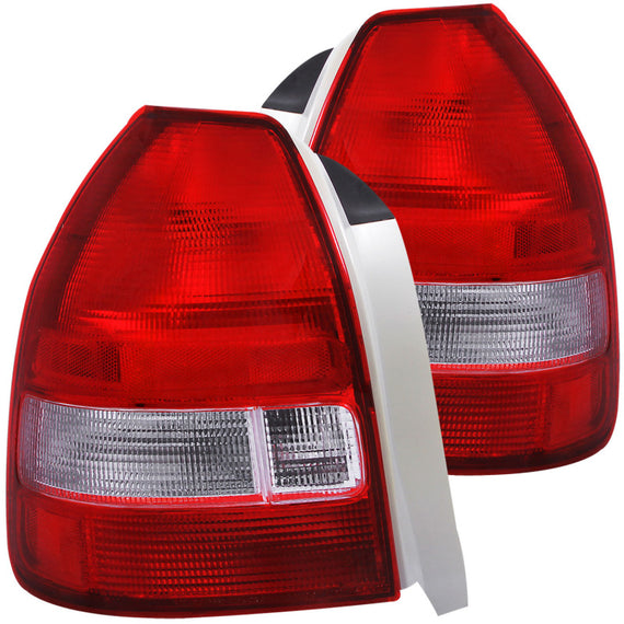 ANZO TAIL LIGHTS RED / CLEAR for 96-00 HONDA CIVIC 3DOOR 221135