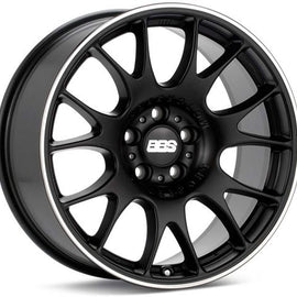 BBS STYLE CH-R 20X9 5X120 +44 CB82 SATIN BLACK W/POLISHED WHEEL / RIM CH135BPO