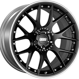 BBS STYLE CH-RII 20X10.5 5X112 +35 CB82 SATIN BLACK W/POLISHED WHEEL / RIM CH656PBPO