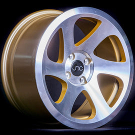 JNC 032 Gold Machined Face 16x8 4x100 +20 Wheel/Rim 18515601414