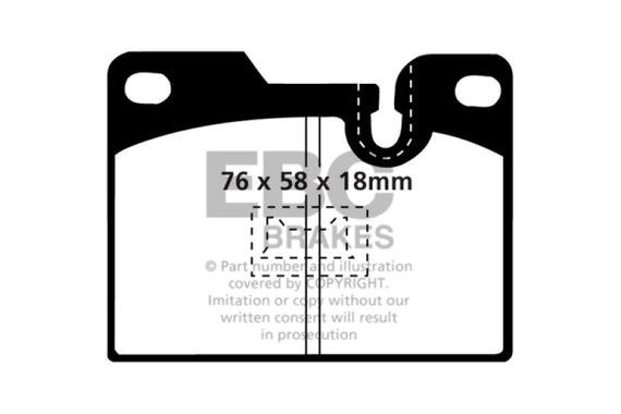 EBC 79-88 Porsche 924 2.0 Turbo Greenstuff Rear Brake Pads DP2346