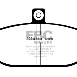 EBC 85-93 Volvo 740 2.1 (Girling) Greenstuff Front Brake Pads DP2435