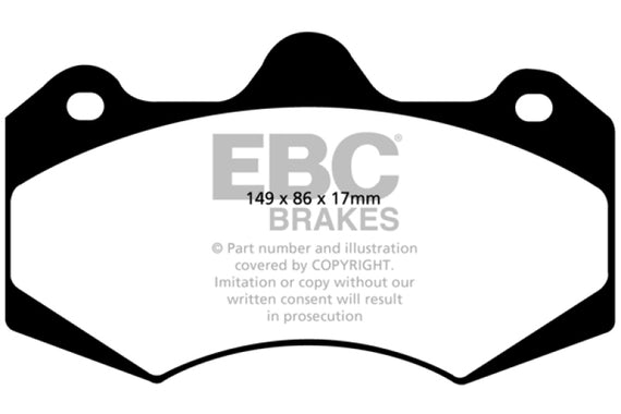 EBC 01-04 Aston Martin Vanquish 5.9 (AP Caliper) Orangestuff Front Brake Pads DP9042