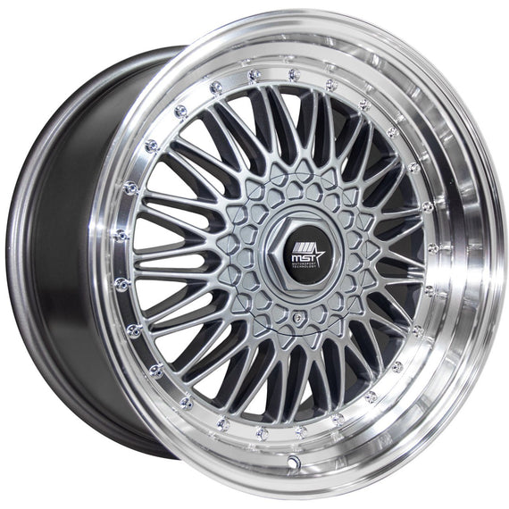 MST MT13 18x9.0 5x100/5x114.3 35 73.1 Gunmetal w/Machined Lip Wheel/Rim 13-8917-35-GNML