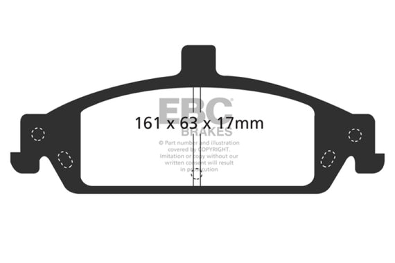 EBC 97 Chevrolet Malibu 2.4 Yellowstuff Front Brake Pads DP41248R