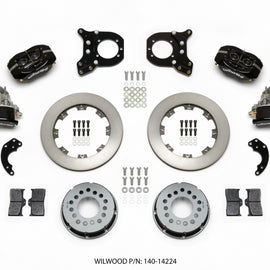 Wilwood Forged Dynalite P/S Rear Kit w/MC4 P-Brake Chev 12 Bolt w/Clip Eliminator 140-14224