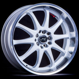 JNC 019 White Machined Lip 18x8 5x100/5x114.3 +27 Wheel/Rim 18515345606