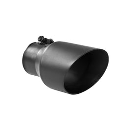 MBRP Universal Tip 4.5in OD 3in Inlet 8in Length Dual Walled Angled Exhaust Tip - Black T5151BLK