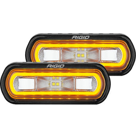 Rigid Industries SR-L Series Surface Mount LED Spreader Pair w/ Amber Halo - Universal 53123