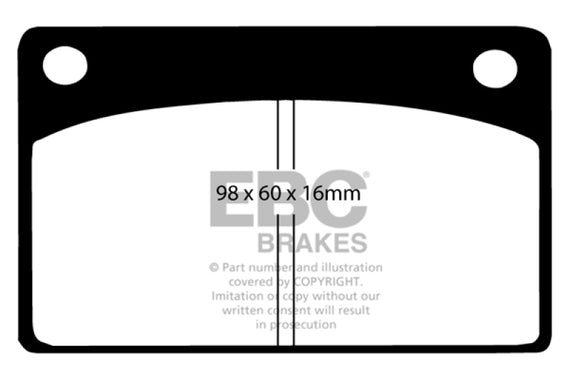EBC 66-68 Volvo 140 1.8 Ultimax2 Front Brake Pads UD043