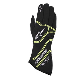 ALPINESTARS TECH 1 Z GLOVE BLACK FLUOR YELLOW SZ L