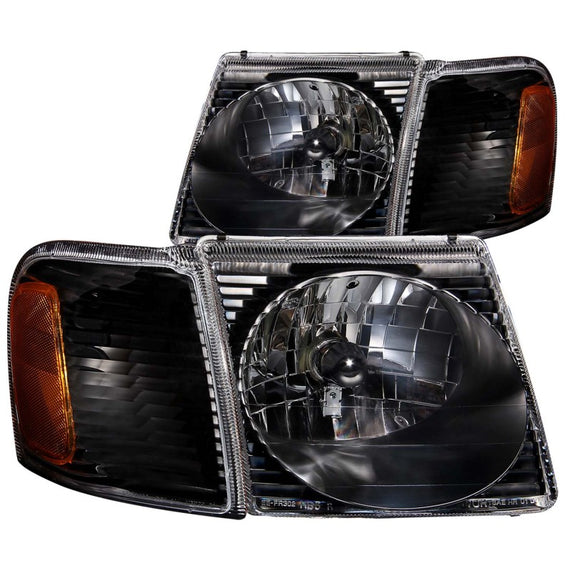 Anzo 111041 Pair of Crystal Headlight w/ Corner Light for 01-05 Explorer Sport 111041