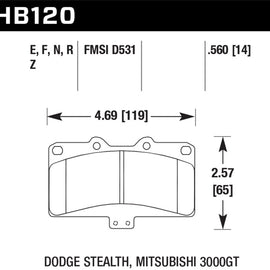 Hawk HPS Disc Brake Pads - HB120F.560 HB120F.560