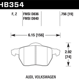 Hawk Performance Ceramic Street Brake Pads HB354Z.756A