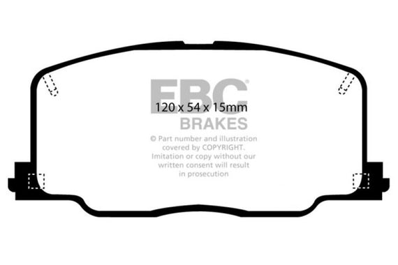EBC 90-91 Lexus ES250 2.5 Greenstuff Front Brake Pads DP2725