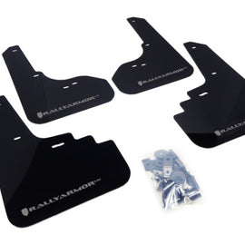 RALLY ARMOR UR BLACK MUD FLAPS FOR 05-09 SUBARU LEGACY OUTBACK w/ SILVER LOGO MF4-UR-BLK/SIL