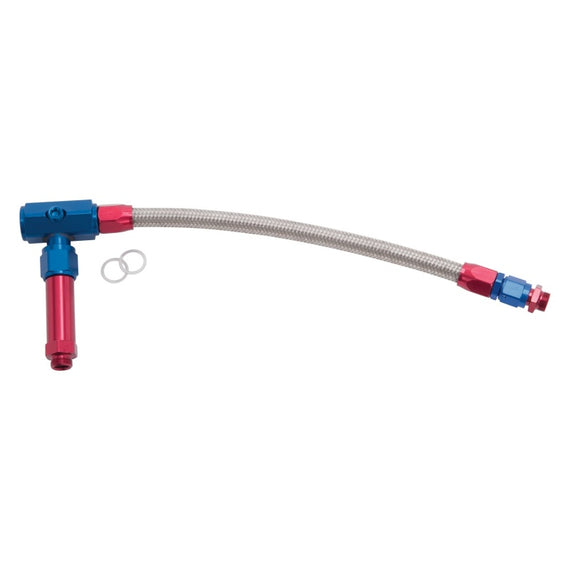 Russell Performance -6 AN to 3/8in Female NPT ProFlex Demon Carb Dual Inlet Carb Kit (Red/Blue) 641250