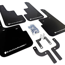 Rally Armor UR Black Mud Flaps w/ White Logo for 2010-2019 Outlander Sport RVR MF33-UR-BLK/WH