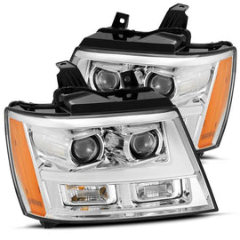 AlphaRex 07-14 Chevy Tahoe PRO-Series Projector Headlights Plank Style Chrome w/Activation Light 880283