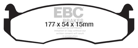 EBC 99-03 Am General H1 H1 12100 GVW Greenstuff Front Brake Pads DP61786