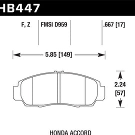 Hawk Performance Ceramic Street Brake Pads HB447Z.667