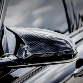 Akrapovic 2014+ BMW M3 (F80) Carbon Fiber Mirror Cap Set - High Gloss WM-BM/CA/2/G