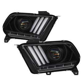 Spyder 13-14 Ford Mustang (HID Only) Projector Headlights w/Turn Signals - Blk PRO-YD-FM13HID-BK 5085559