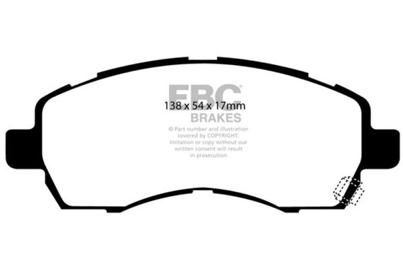 EBC 97-98 Subaru Impreza 1.8 Greenstuff Front Brake Pads DP21138
