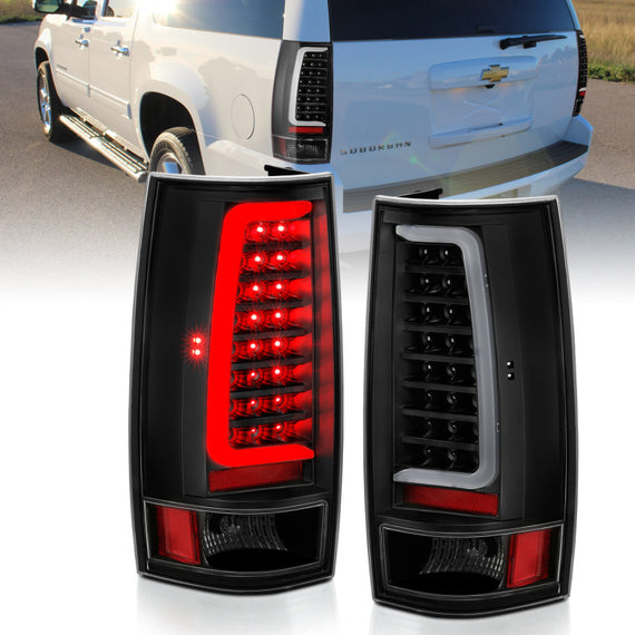 ANZO 2007-2014 for Chevy Tahoe LED Taillight Plank Style Black w/Clear Lens (311 311321