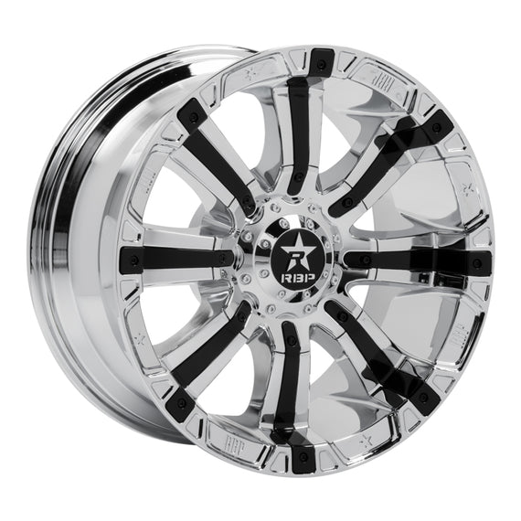 RBP 94R 20x9.0 6x135 BP / 5 BS 0mm Offset 87mm CB (Hub Centric) Chrome w/Black Inserts Wheel 94R-2090-63-00C