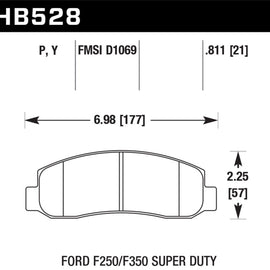 Hawk LTS Disc Brake Pads - HB528Y.811 HB528Y.811