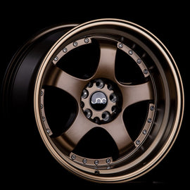 JNC 017 Matte Bronze w/ Gold Rivets 17x9 5x100/5x114.3 +20 Wheel/Rim 18515306054