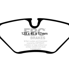 EBC DP21289 GREENSTUFF STREET ORGANIC BRAKE PADS - REAR DP21289