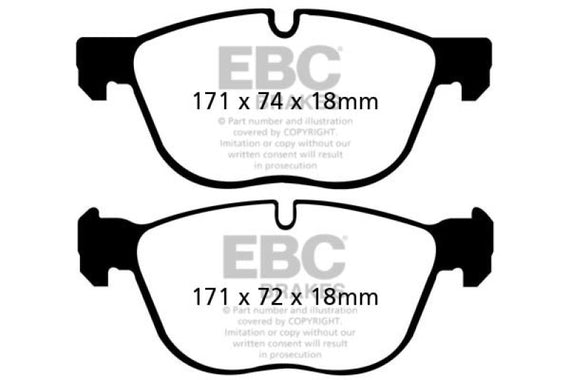 EBC DP61938 GREENSTUFF STREET ORGANIC BRAKE PADS - FRONT DP61938