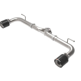 aFe Takeda 2-1/2in 304 SS Axle-Back Exhaust w/ Carbon Fiber Tips 14-18 Mazda 3 L4 2.0L/2.5L 49-37014-C