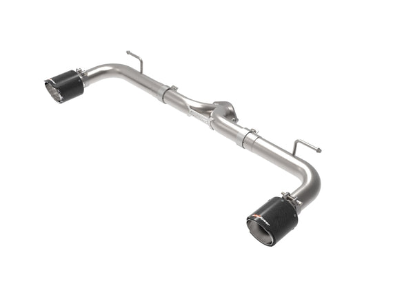 aFe Takeda 2-1/2in 304 SS Axle-Back Exhaust w/ Carbon Fiber Tips 14-18 Mazda 3 L4 2.0L/2.5L 49-37014-C