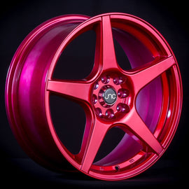 JNC 022 17X7.5 4X100/4X114.3 +35 FULL CANDY RED Wheel/Rim