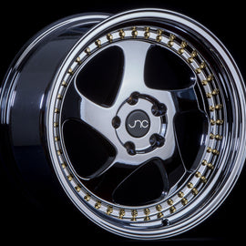 JNC 034 Platinum Gold Rivets 15x8 4x100 +25 Wheel/Rim 18515649030