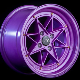 JNC 025 Candy Purple Gold Rivets 15x8 4x100 +25 Wheel/Rim 18515382214
