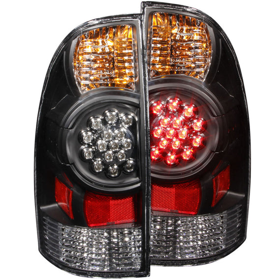 Anzo 311042 Pair of 2 Black Clear Lens LED Tail Lights for 05-15 Toyota Tacoma 311042