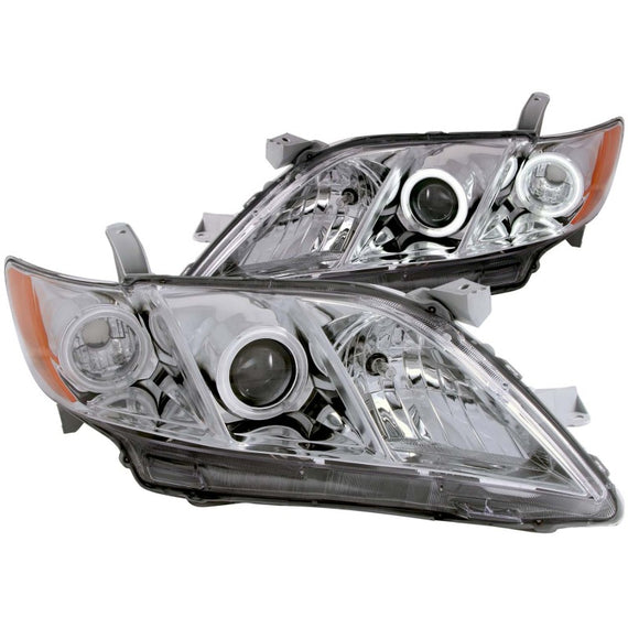 ANZO PROJECTOR HEADLIGHTS WHALO CHROME FITS 2007-2009 TOYOTA CAMRY 121180 121180