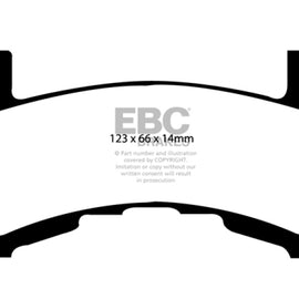 For Chevy Camaro 1982-1992 EBC DP41146R Yellowstuff Front Brake Pads DP41146R