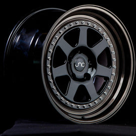 JNC 048 17X9 4X100 +25 GLOSS BLACK AND GUNMETAL LIP Wheel/Rim