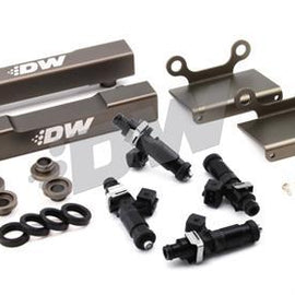 DeatschWerks Subaru side feed to top feed fuel rail conversion kit and 1200cc fuel injectors for 04-06 STI and Legacy GT