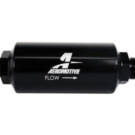 Aeromotive In-Line Filter - (AN-10) 100 Micron Stainless Steel Element Black Anodize Finish 12389