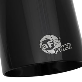 aFe MACH Force-Xp Univ 304 SS Double-Wall Clamp-On Exhaust Tip - Black - 3in Inlet - 4.5in Outlet 49T30454-B092